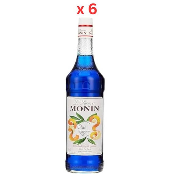 Monin Blue Lagoon Syrup – 1 Ltr Pack Of 6 Beverages "BAE" Charm Bracelet