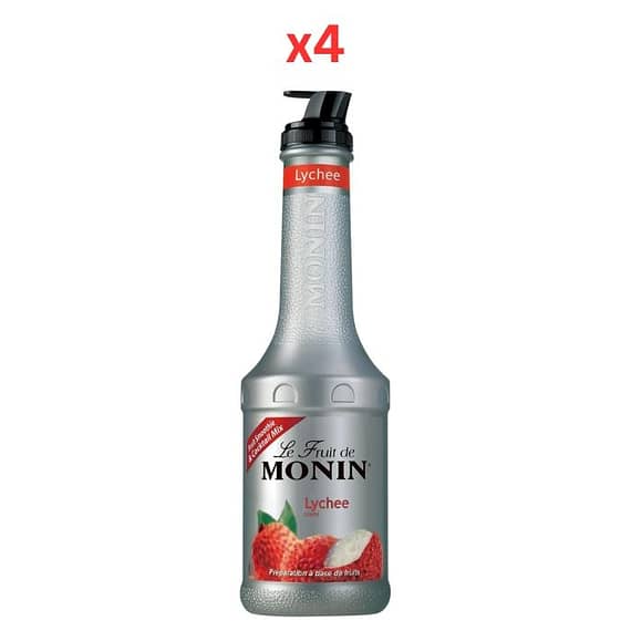 Monin Lychee Fruit Mix – 1 Ltr Pack Of 4 Beverages "BAE" Charm Bracelet
