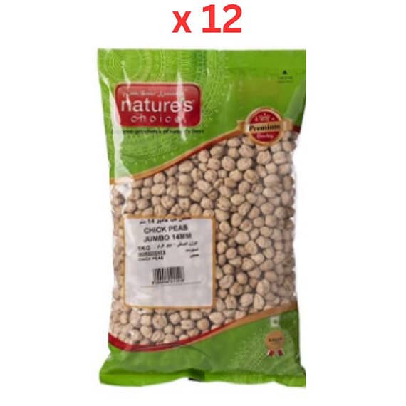 Natures Choice Chick Peas Jumbo, 14 mm, 1 kg Pack Of 12 (UAE Delivery Only) Grocery "BAE" Charm Bracelet