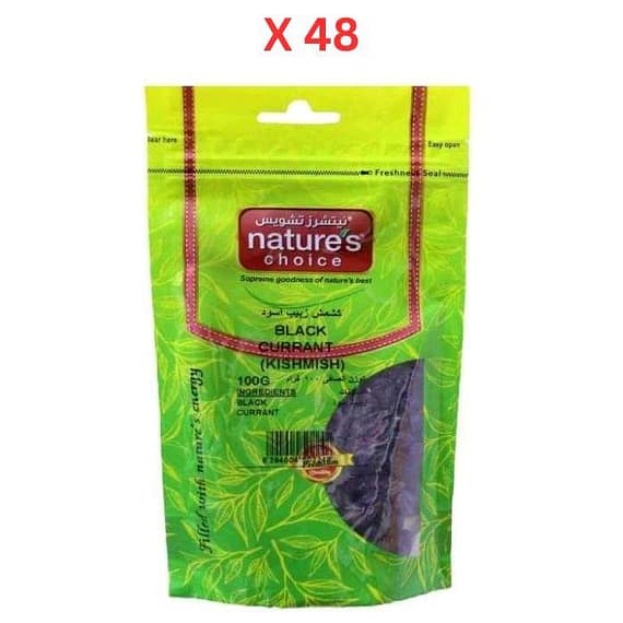 Natures Choice Kishmish Black Currant – 100 gm Pack Of 48 (UAE Delivery Only) Dates & Dry Fruits "BAE" Charm Bracelet