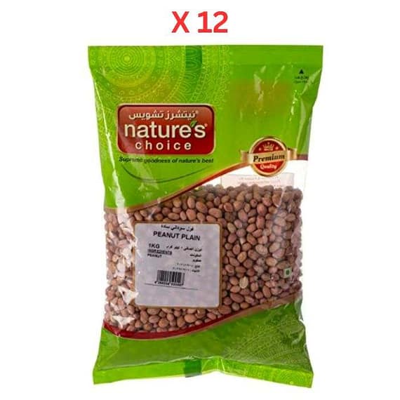Natures Choice Peanut Plain 1kg Pack Of 12 (UAE Delivery Only) Dates & Dry Fruits "BAE" Charm Bracelet