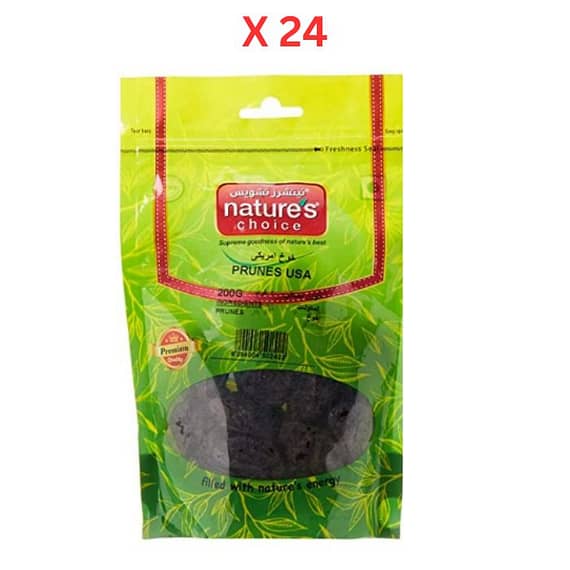 Natures Choice Prunes USA – 200gm Pack Of 24 (UAE Delivery Only) Dates & Dry Fruits "BAE" Charm Bracelet