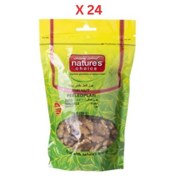 Natures Choice Walnut Peeled/Plain, 200 gm Pack Of 24 (UAE Delivery Only) Dates & Dry Fruits "BAE" Charm Bracelet