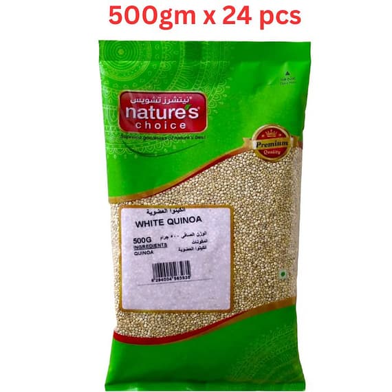 Natures Choice White Quinoa, 500 gm Pack Of 24 (UAE Delivery Only) Grocery "BAE" Charm Bracelet