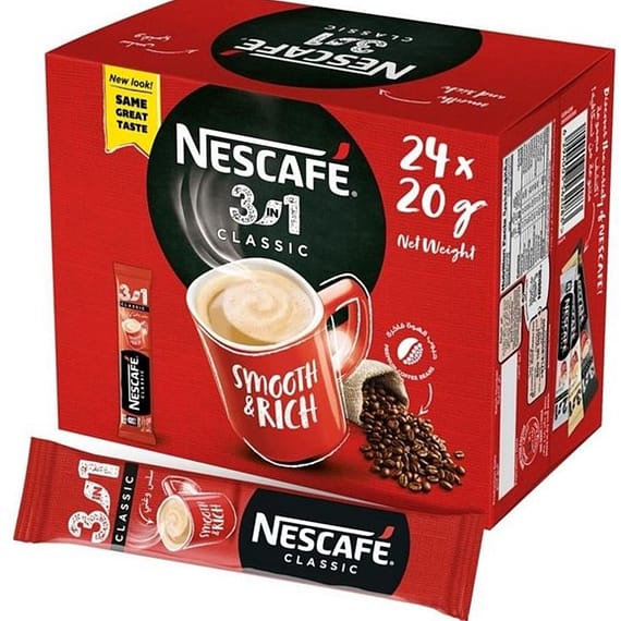 Nescafe 3 in1 Instant Coffee 20g (24 Sticks) Beverages "BAE" Charm Bracelet