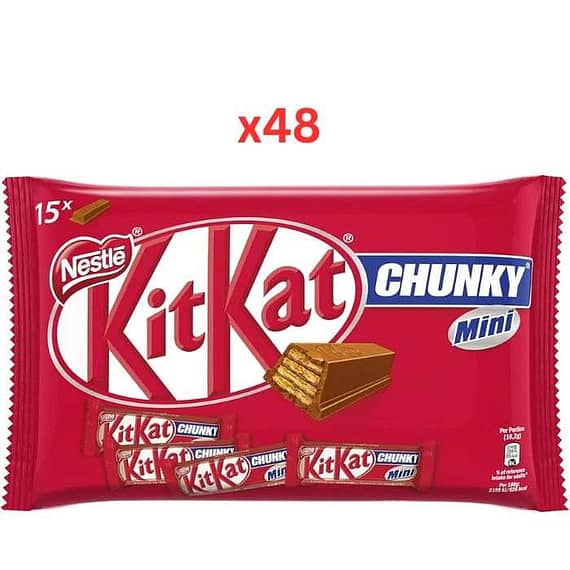 Nestle Kit Kat Chnky Mini 250Gm, Box Of 48Pcs Confectionery "BAE" Charm Bracelet
