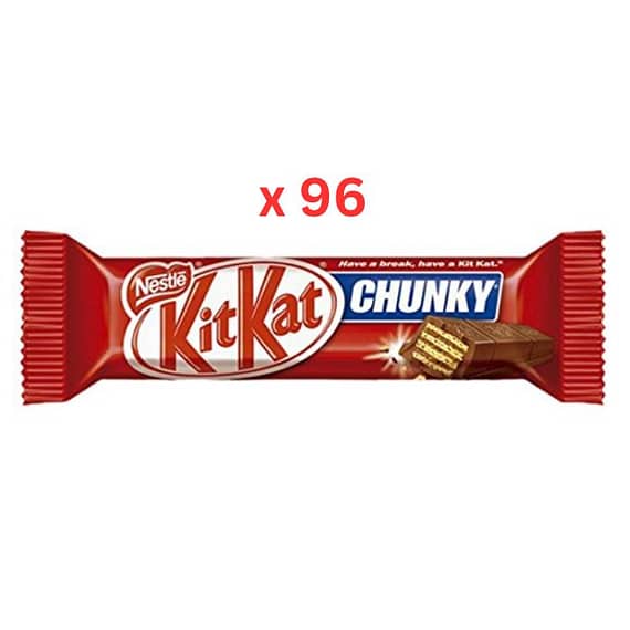 Nestle Kit Kat Chunky 40Gm, Box Of 96Pcs Confectionery "BAE" Charm Bracelet