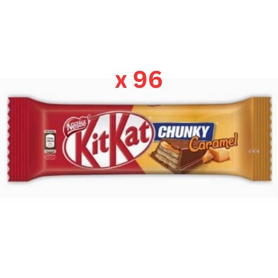 Nestle Kit Kat Chunky Caramel 42Gm, Box Of 96Pcs Confectionery "BAE" Charm Bracelet
