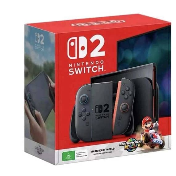 Nintendo Switch 2 256GB Mario Kart World Console Bundle (International Edition) Consoles "BAE" Charm Bracelet