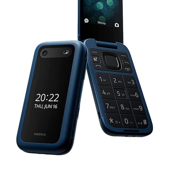 Nokia 2660, Flip, 4G, Blue Mobiles "BAE" Charm Bracelet