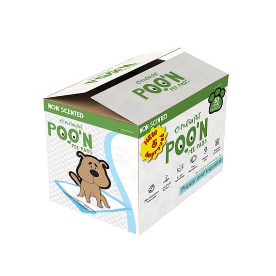 Nutrapet Poo N Pee Pads Grass scented- Fast Absorption With Floor Mat Stickers (60x60cms) – 50 Count Litter & Housetraining "BAE" Charm Bracelet