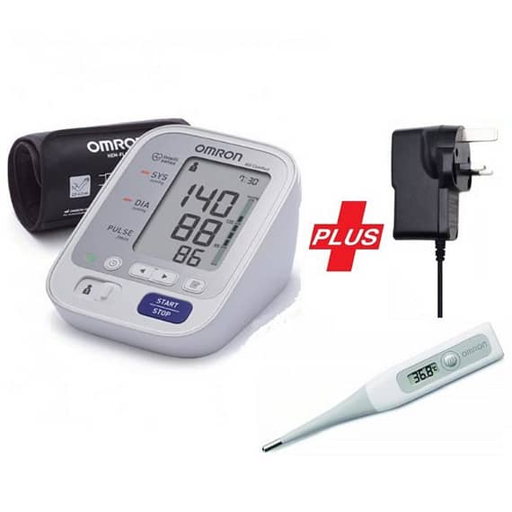 Omron Blood Pressure Monitor M3 + Omron Thermometer + A/C Adaptor Household "BAE" Charm Bracelet