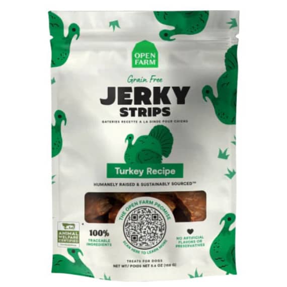 Open Farm Grain Free Jerky Strips Turkey Dog Treat – 158G Dogs Treats "BAE" Charm Bracelet