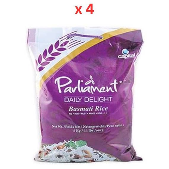 Parliament Daily Delight Basmati Rice, (4.5 kg x 4) Food Cupboard "BAE" Charm Bracelet