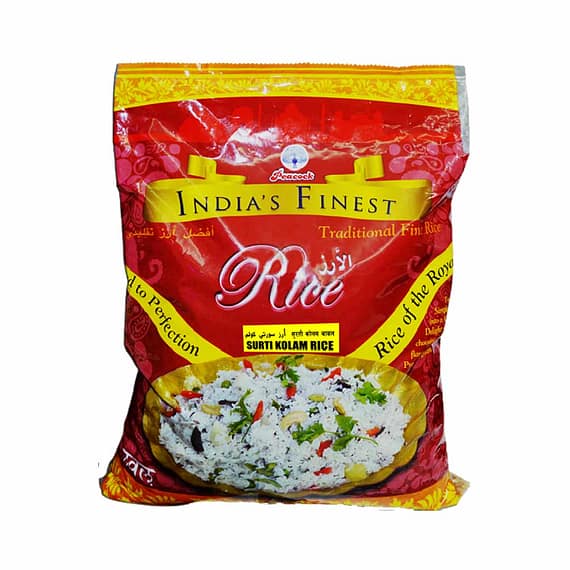 Peacock Surti Kolam Rice 5Kg Grocery "BAE" Charm Bracelet