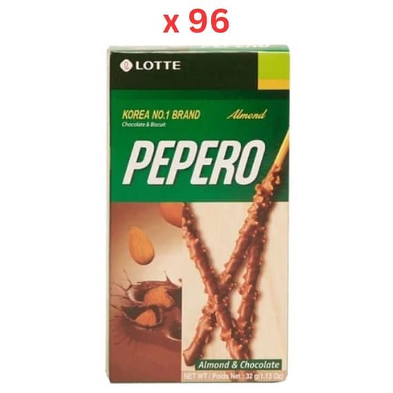 Pepero Almond 32g, Box Of 96pcs Confectionery "BAE" Charm Bracelet