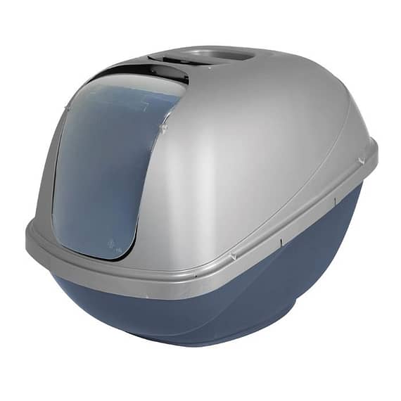 Petmate Large Basic Hooded Litter Pan, Blue Steel-Pearl Silver Litter & Housetraining "BAE" Charm Bracelet