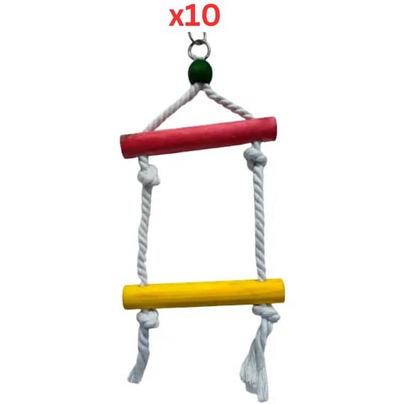 Pets Club Natural Wooden Bird Toy H-24 Cm, W-14 Cm (Pack of 10) Pet Supplies "BAE" Charm Bracelet