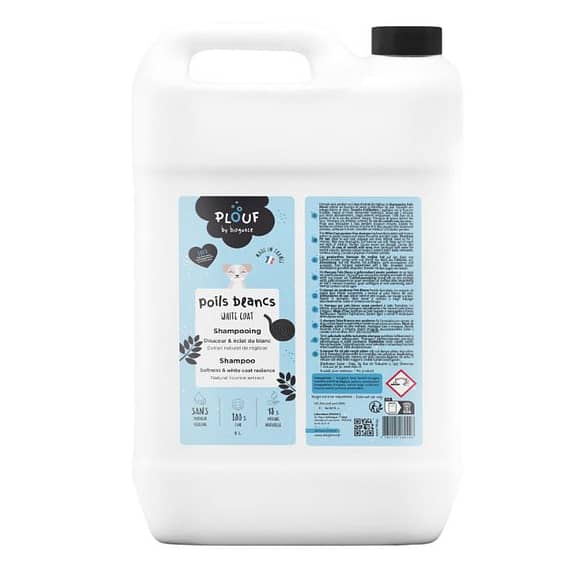 Plouf White Coat Shampoo -5L Grooming Supplies "BAE" Charm Bracelet
