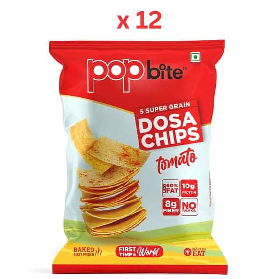Popbite Dosa Chips Tomato 75 Gm Pack Of 12 Grocery "BAE" Charm Bracelet