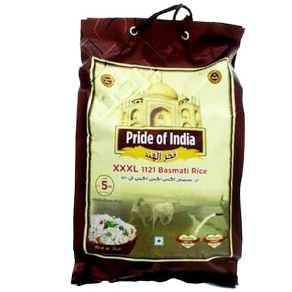 Pride Of India XXXL 1121 Basmati Rice, 5Kg Food Cupboard "BAE" Charm Bracelet
