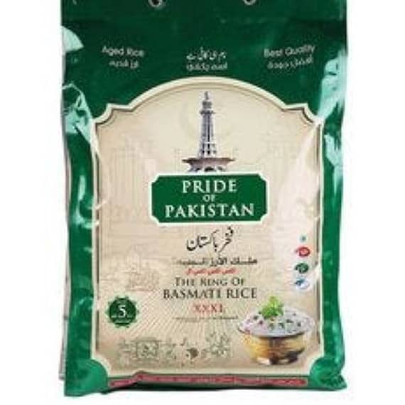 Pride Of Pakistan XXXL Basmati Rice, 5Kg Food Cupboard "BAE" Charm Bracelet