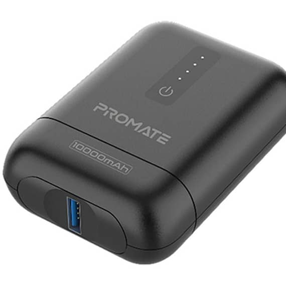 Promate Atom PD20 Super Mini World Smallest With USB C Power Bank, Black – ATOM-PD20.BLACK (UAE Delivery Only) Electronics "BAE" Charm Bracelet