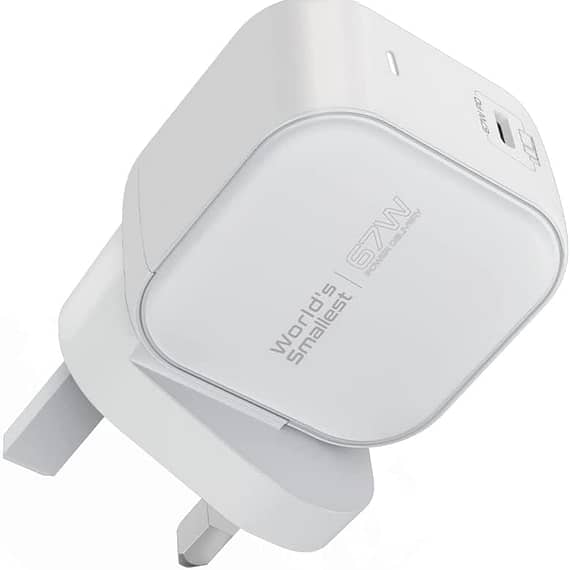 Promate USB-C GaN Charger, World's Smallest Type-C Chargeable Laptop Adapter, GANCUBE-67.UK-WT Computer Accessories "BAE" Charm Bracelet