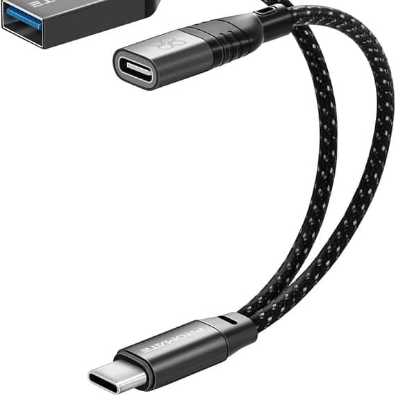 Promate USB-C OTG Media Adapter, OTGLINK-C Computer Accessories "BAE" Charm Bracelet