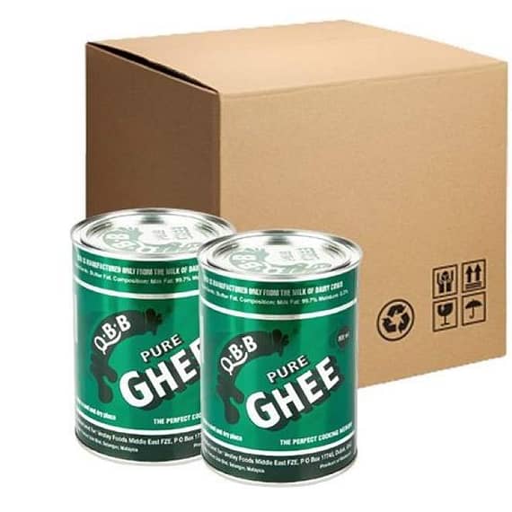 QBB Pure Ghee 800ml, Box of 12 Food Cupboard "BAE" Charm Bracelet