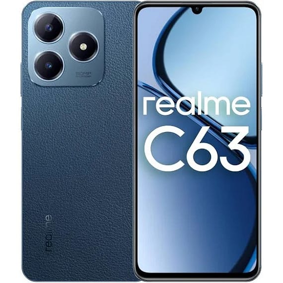 Realme C63, 256GB, 8GB, Leather Blue Mobiles "BAE" Charm Bracelet