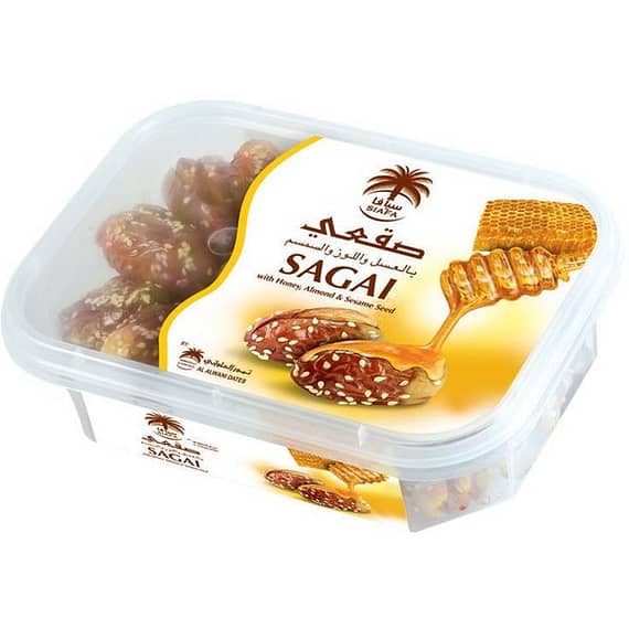 Sagai with Almond, Honey & Sesame Seeds 400gm (2526) Dates & Dry Fruits "BAE" Charm Bracelet