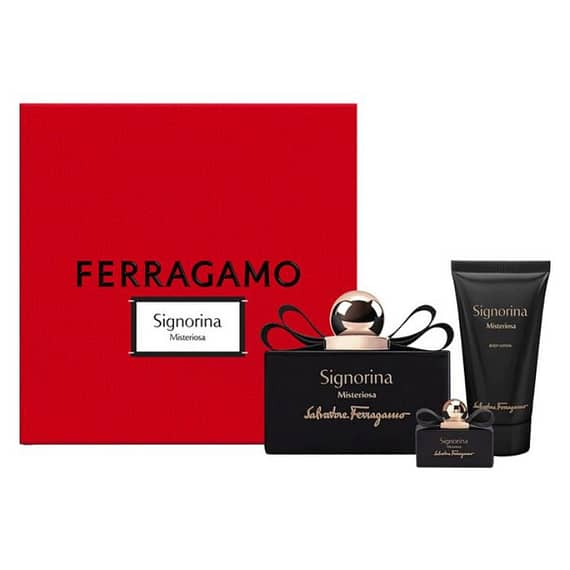 Salvatore Ferragamo Signorina Misteriosa 3Pcs (W) Edp 100Ml + Edp 5Ml + Bl 50Ml Set Gift Sets "BAE" Charm Bracelet