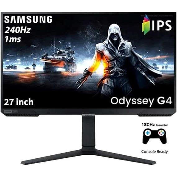 Samsung 27 Inch 240HZ Flat Gaming Monitor FHD, HDMI, DP, IPS IMS, Adjustable, Black – LS27BG402EMXUE Gaming Monitors "BAE" Charm Bracelet