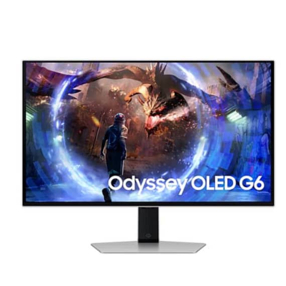Samsung 27inch Odyssey OLED G6 G60SD QHD 2560 x 1440 Gaming Monitor, 360Hz, HDMI, DP, Height, Tilt, Swivel, Pivot, Adjustable, Silver – LS27DG602SMXUE Desktop & Monitors "BAE" Charm Bracelet