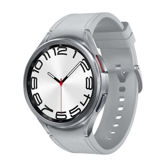 Samsung Galaxy Watch 6 Classic (47mm) Bluetooth, Silver, R960 Electronics "BAE" Charm Bracelet