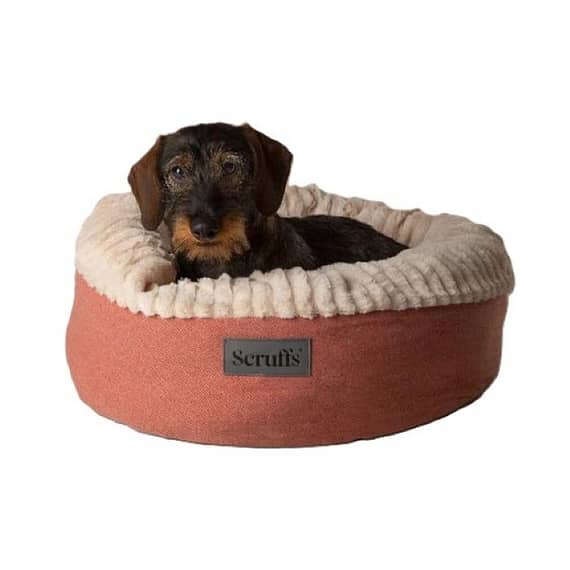 Scruffs Ellen Donut Dog Bed Terracotta Medium Beds & Cushions "BAE" Charm Bracelet