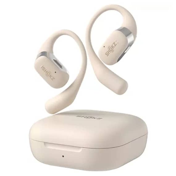 Shokz Open Fit Air True Wireless Open-Ear Headphones – Beige Electronics "BAE" Charm Bracelet