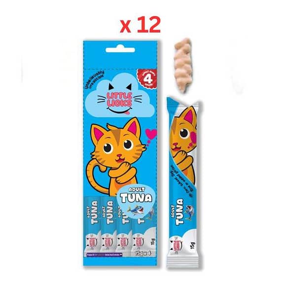 Smudges Little Licks Tuna Creamy Bisque Adult 4 X 15g (Pack Of 12) Cat Treats "BAE" Charm Bracelet