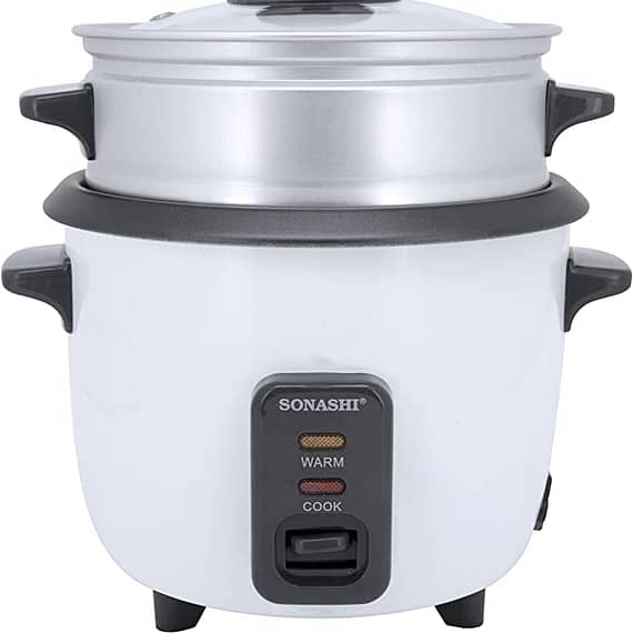 Sonashi 1.8 Liters Rice Cooker with Steamer, (SRC-318) Electric Cookers "BAE" Charm Bracelet