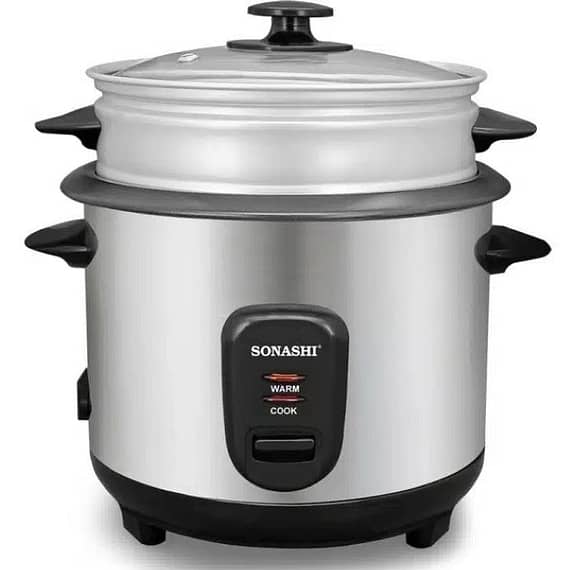 Sonashi 1.8 Ltr Rice Cooker With Steamer – SRC-418 Electric Cookers "BAE" Charm Bracelet