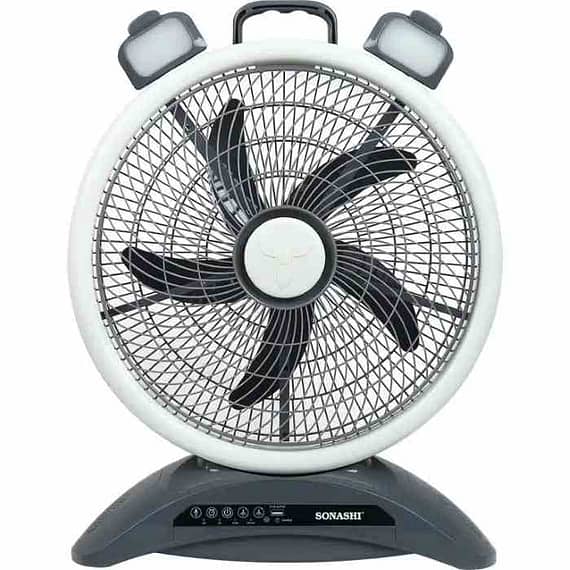 Sonashi 14inch Rechargeable Fan Gray-White Fans & Air Purifier "BAE" Charm Bracelet