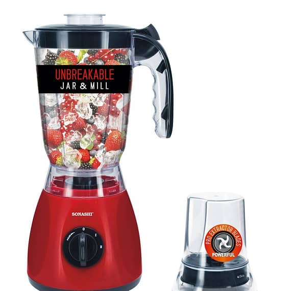 Sonashi 2 In 1 Unbreakable Jar & Mill (Maroon) – SB-144 Blender & Mixer "BAE" Charm Bracelet