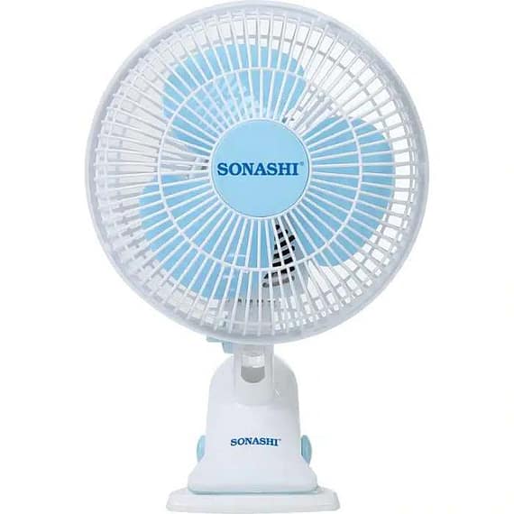 Sonashi 8inch 3 In 1 Clip, Desk & Wall Fan Blue-White – SF-8009C Fans & Air Purifier "BAE" Charm Bracelet