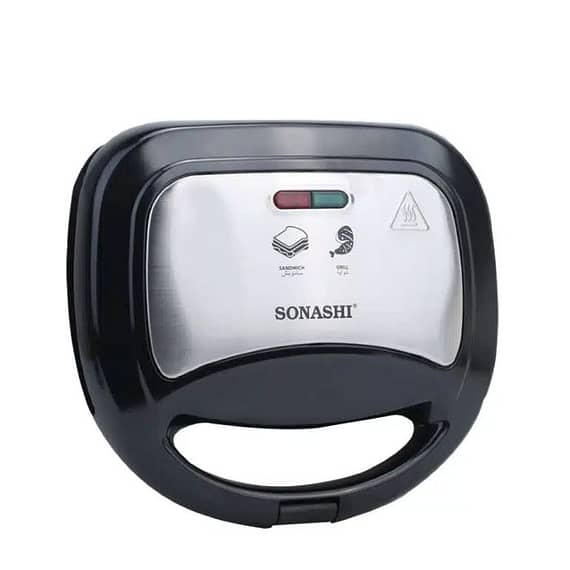 Sonashi Non Stick Grill Plate Sandwich Maker 750 W Black-Silver – SGT-883 Household "BAE" Charm Bracelet