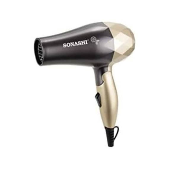 Sonashi Portable Mini Foldable Travel Hair Dryer 1200W, Gold/Black – SHD-5008 Household "BAE" Charm Bracelet