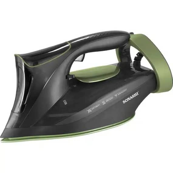 Sonashi Steam Iron With Ceramic Soleplate -3200W Black-Green – SI-5088C Household "BAE" Charm Bracelet