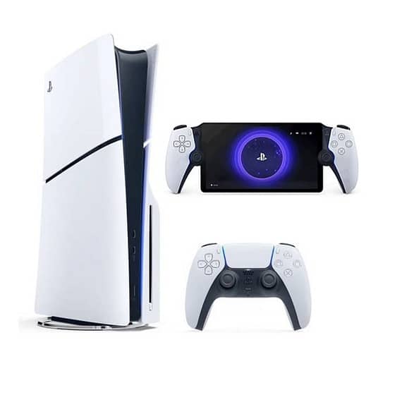 Sony PlayStation 5 Disc Slim Console 1TB & Sony Remote Player Portal Console Bundle (International Edition) Consoles "BAE" Charm Bracelet