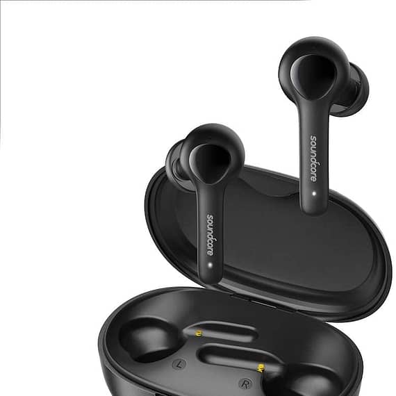 Souncore Note True Wireless Earbuds with 4 Microphones, Black Electronics "BAE" Charm Bracelet