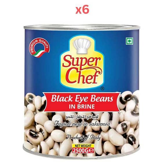 Super Chef Black Eye Beans 2500Gm (Pack Of 6) Dry Food "BAE" Charm Bracelet